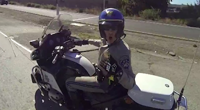 Cop Told Off By Bikers