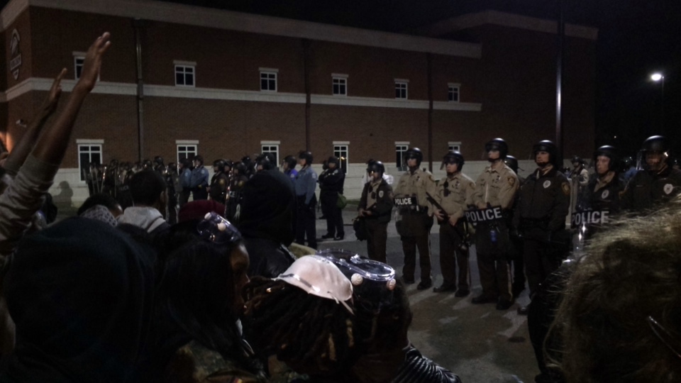 Ferguson PD and protestors