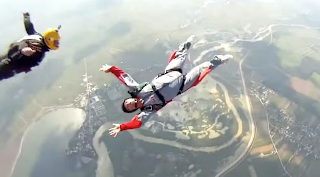 Skydiver Falling Death Spin