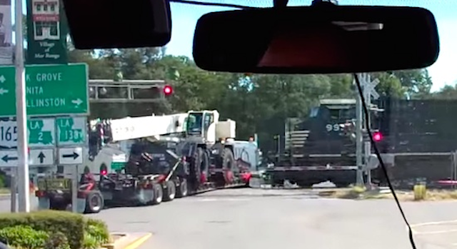 Train Crashes Into Crane