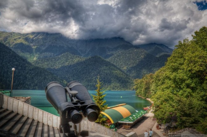 Awesome Look Out Spots - Lake Ritsa Georgia