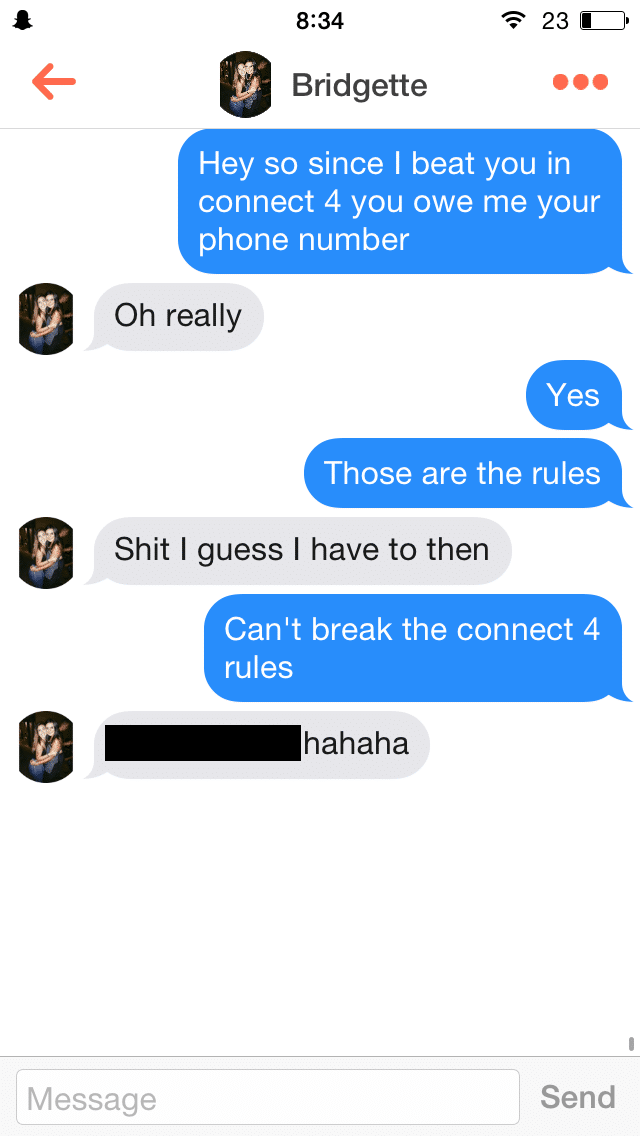 Tinder Connect 4 Game