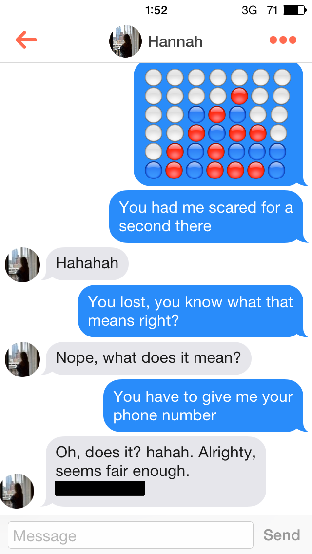 Tinder Connect 4 Game