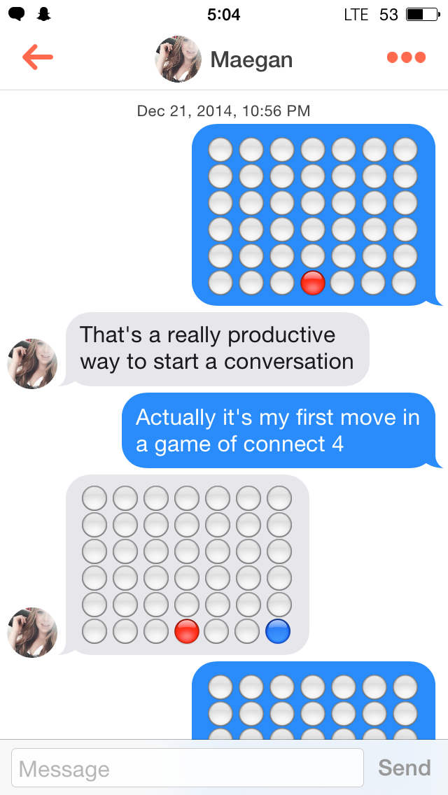 Tinder Connect 4 Game