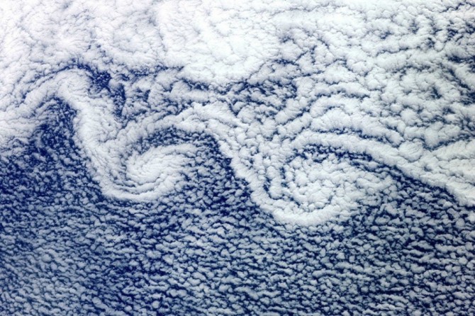 Amazing Clouds - Altocumulus from the ISS