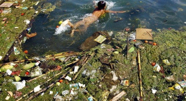 China Pollution Images - lovely place for a swim
