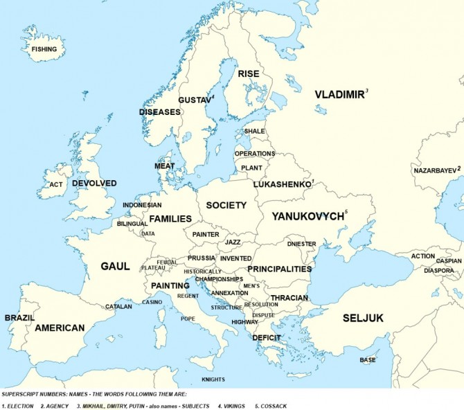 Amazing Maps - Common Wikipedia Word