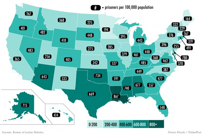 Amazing Maps - US Prisoner Density