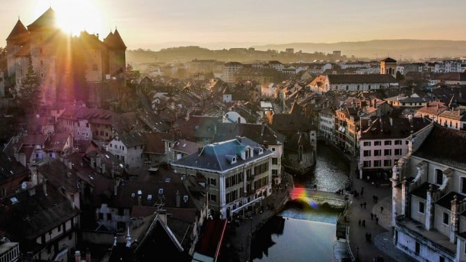 Best Drone Photos - Annecy, aka Venice of the Alps, France