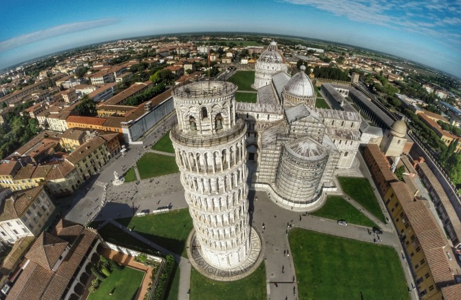 Best Drone Photos - Leaning Tower of Pisa