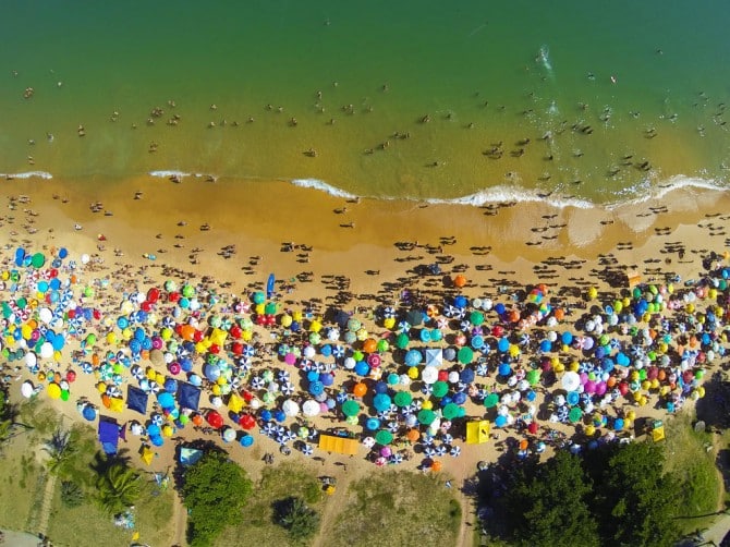 Best Drone Photos - Praia da Bacutia em Guarapari, Espirito Santo, Brazil