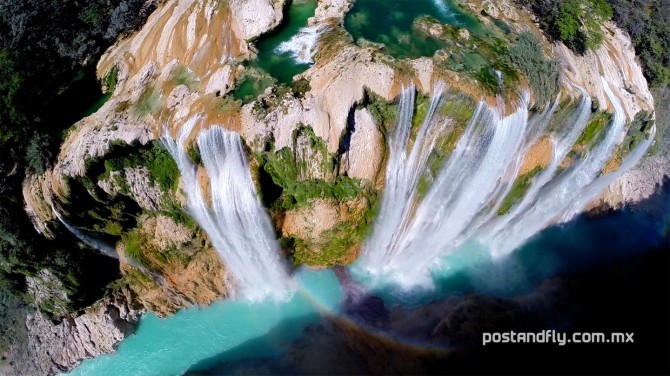 Best Drone Photos - Tamul waterall in the state of San Luis Potosi, Mexico