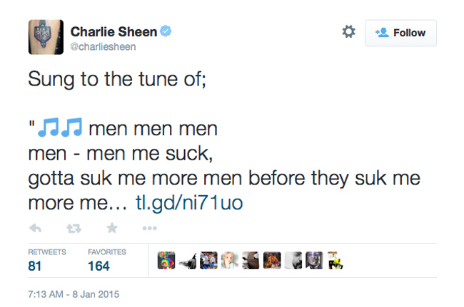 Charlie Sheen Two And A Half Men Tweet 2