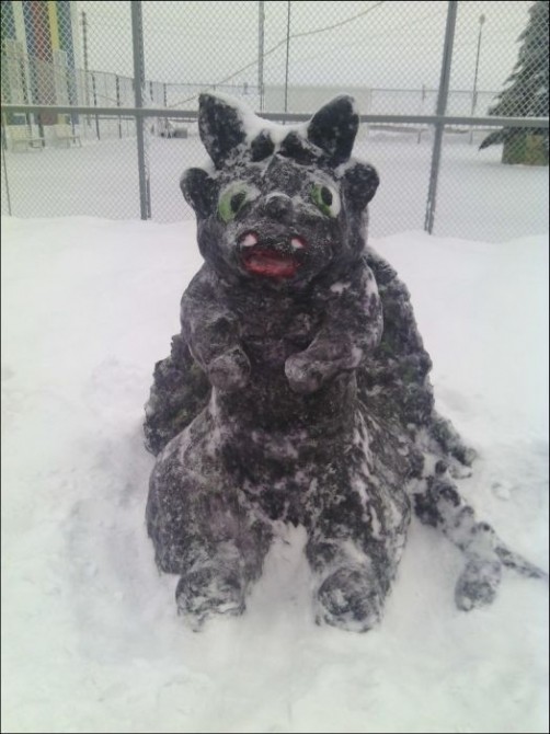 Snow Sculptures - Children Of Tatarstan - Monster