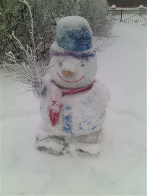 Snow Sculptures - Children Of Tatarstan - Snowman