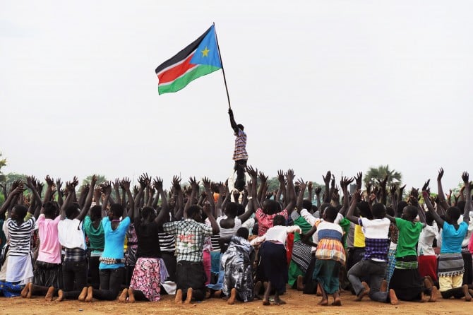 Preparations for independence celebration football match.