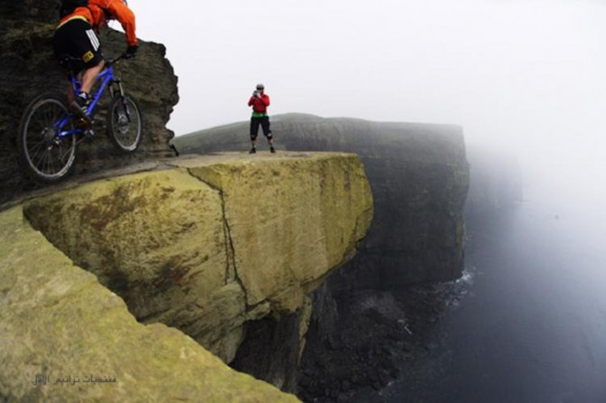 Acrophobia - Bike trail on the Cliffs of Moher