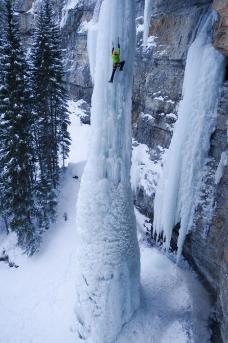 Acrophobia - Ice climbing a frozen waterfall