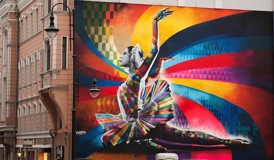 Mural by Kobra in Moscow