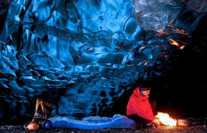 Inside Vatnajokull glacier - Camping