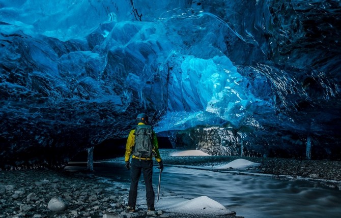 Inside Vatnajokull glacier - River