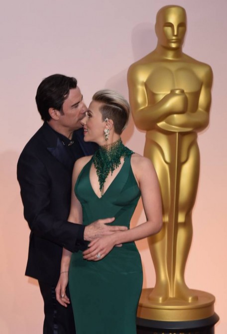 John Travolta Creepy Oscars 2