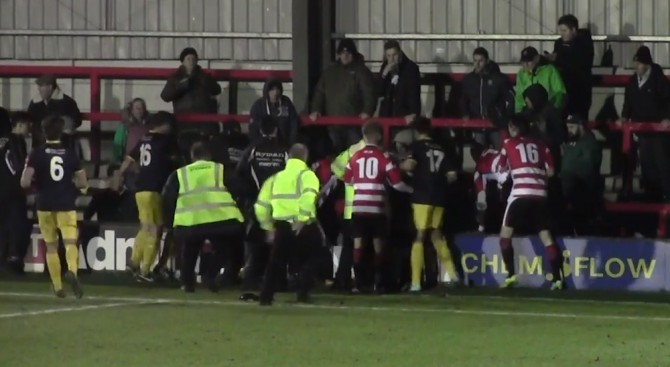 Kingstonian Keeper Attacks Fan