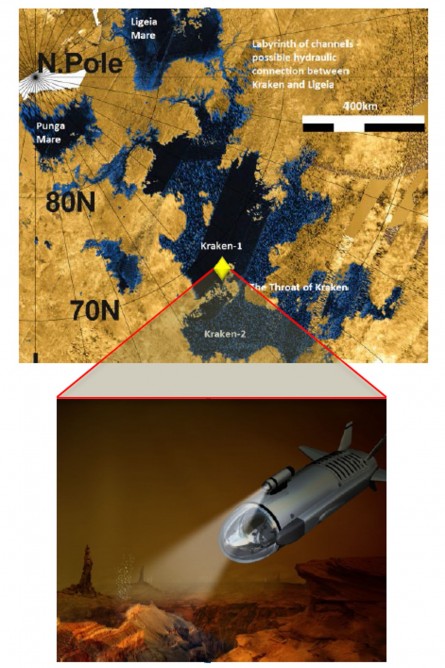 NASA releases details of Titan submarine concept - map