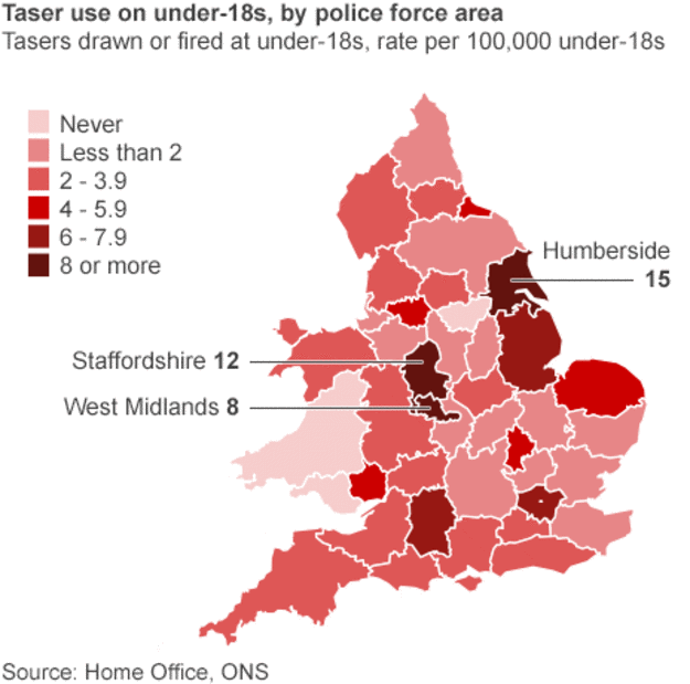 Taser Use Children UK