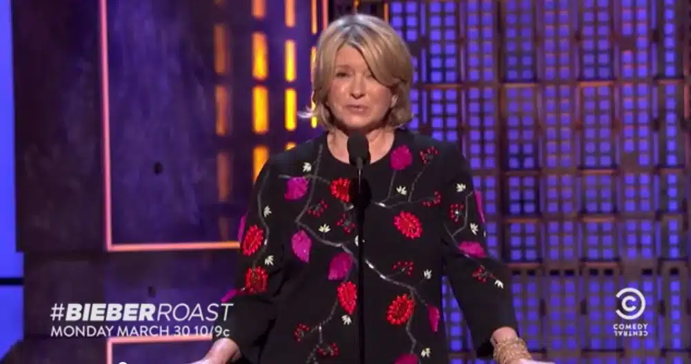 Watch Martha Stewart Absolutely Annihilate Everyone At The Justin Bieber Roast Last Night