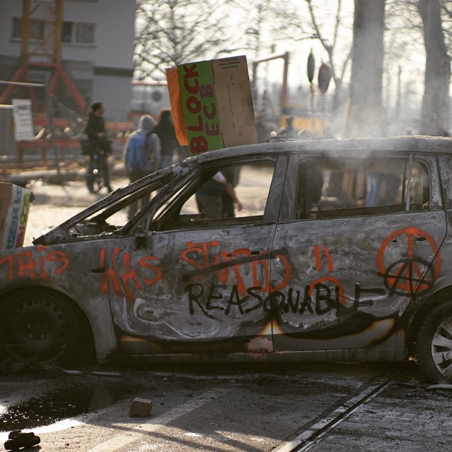 European Central Bank Opening Protests 140