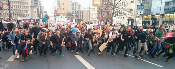 European Central Bank Opening Protests 180