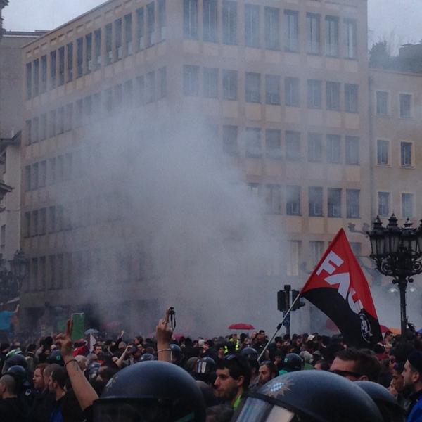 European Central Bank Opening Protests 92