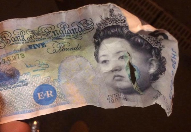 Kim Jong Un Face Five Pound Note