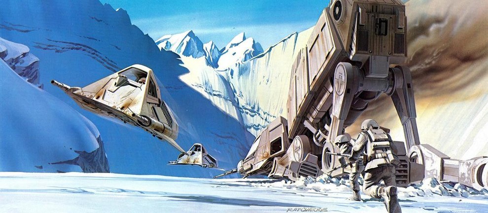 Star Wars Concept Art - Ralph McQuarrie - Destroyed At At