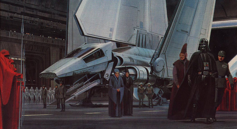 Star Wars Concept Art - Ralph McQuarrie - Emperor And vader