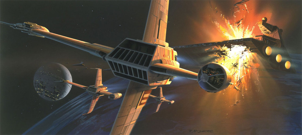 Star Wars Concept Art - Ralph McQuarrie - Explosion