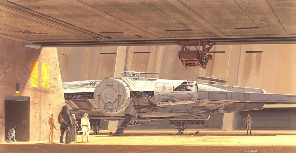 Star Wars Concept Art - Ralph McQuarrie - Millenium Falcon
