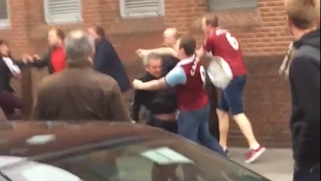 West Ham Fans Fighting Each Other