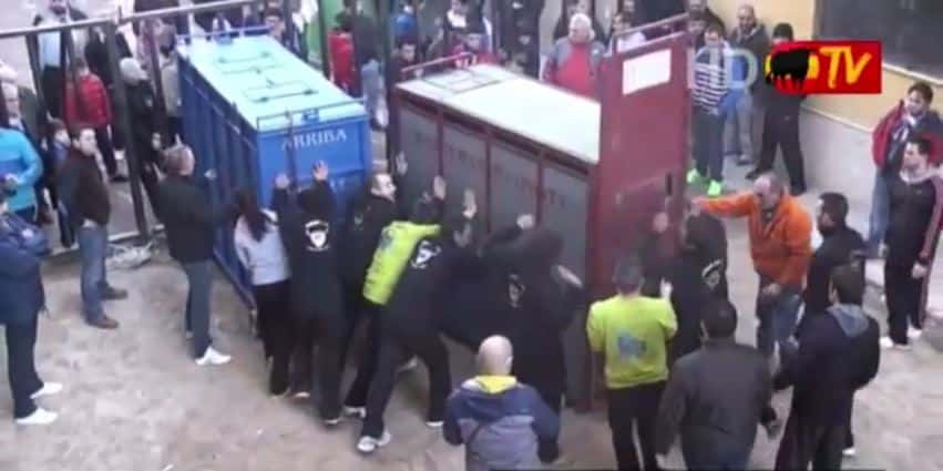 FURIOUS Bull Escapes From Its Box And These People Are Lucky They Didn’t All Get Gored To Death