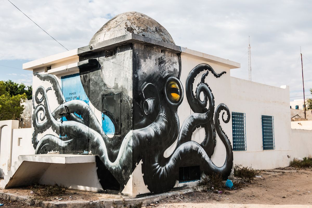 Er-Riadh Street Art Project Tunisia - Octopus