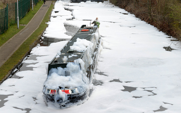 Manchester Aston Canal Foam Chemical Blaze 2