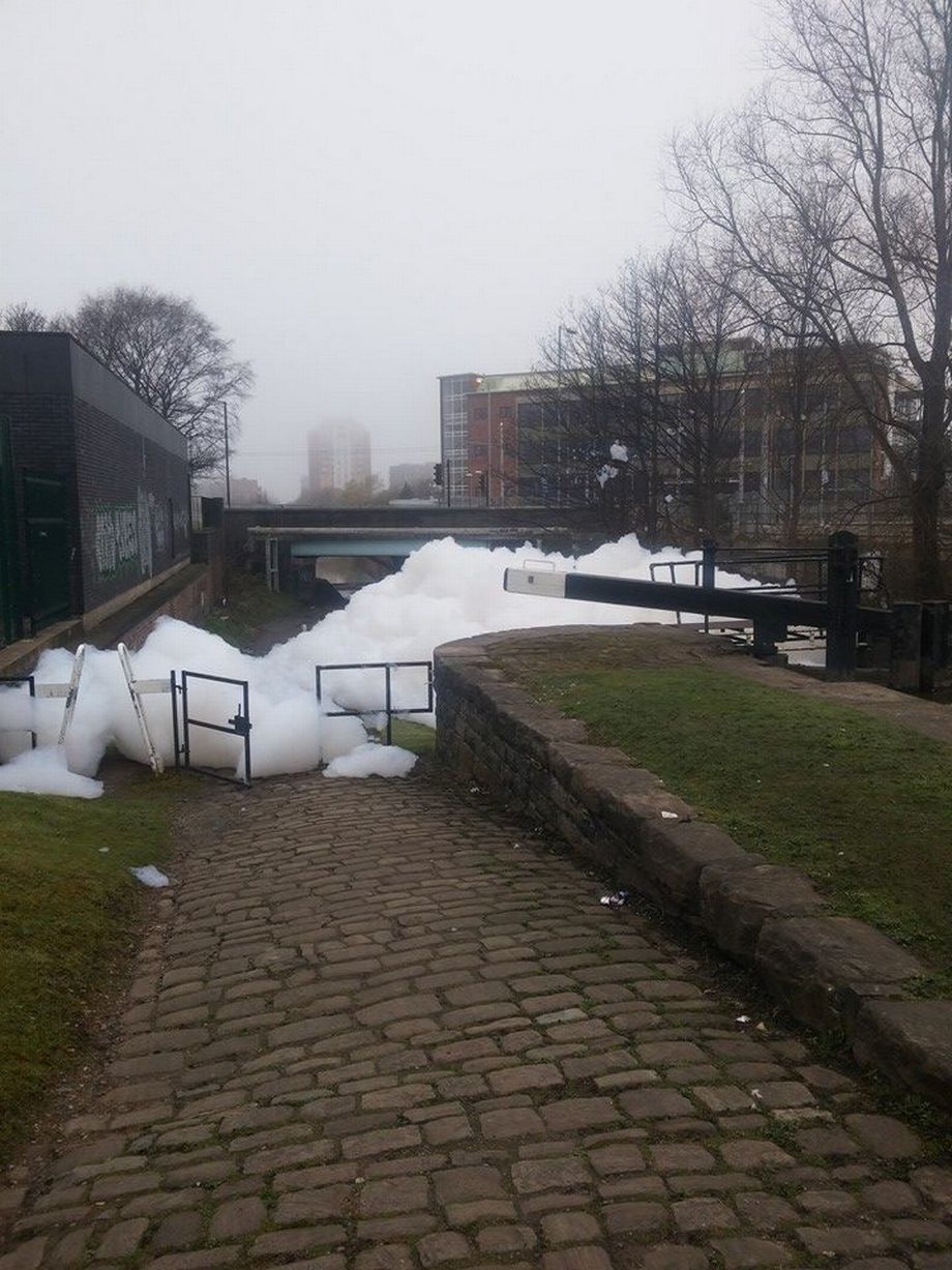 Manchester Aston Canal Foam Chemical Blaze 3