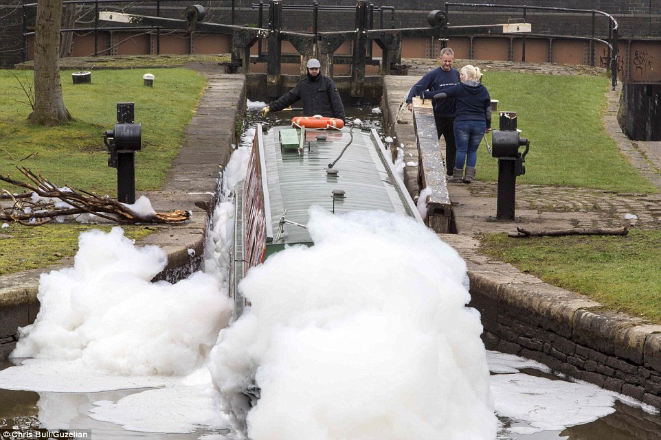 Manchester Aston Canal Foam Chemical Blaze Front