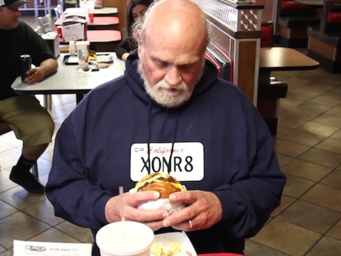 Prisoner Eats Burger On Release From Prison