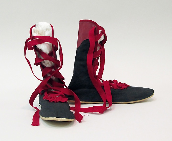 Weirdest Shoes - Bathing Boots, early 20th century, made of cotton, wool and cork