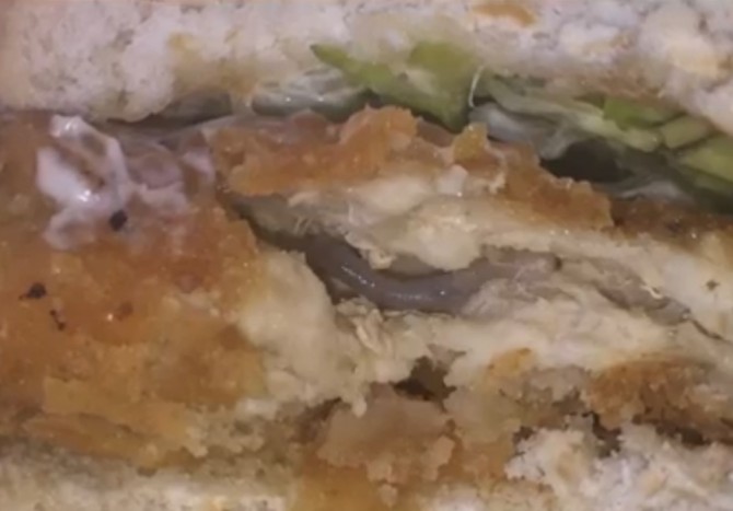 Worms McChicken Sandwich