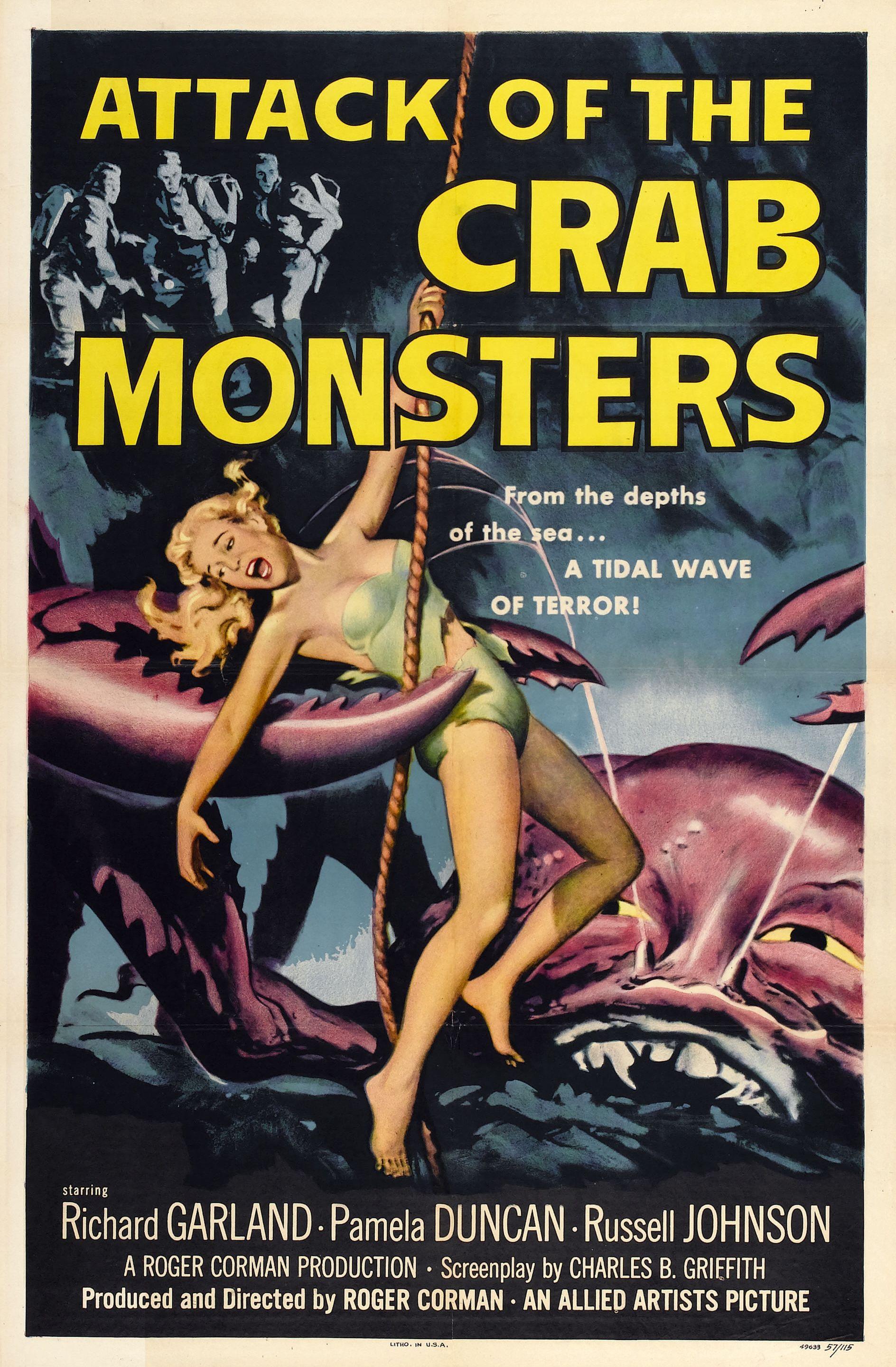 Old Retro Horror Film Posters - Attack Of The Crab Monsters