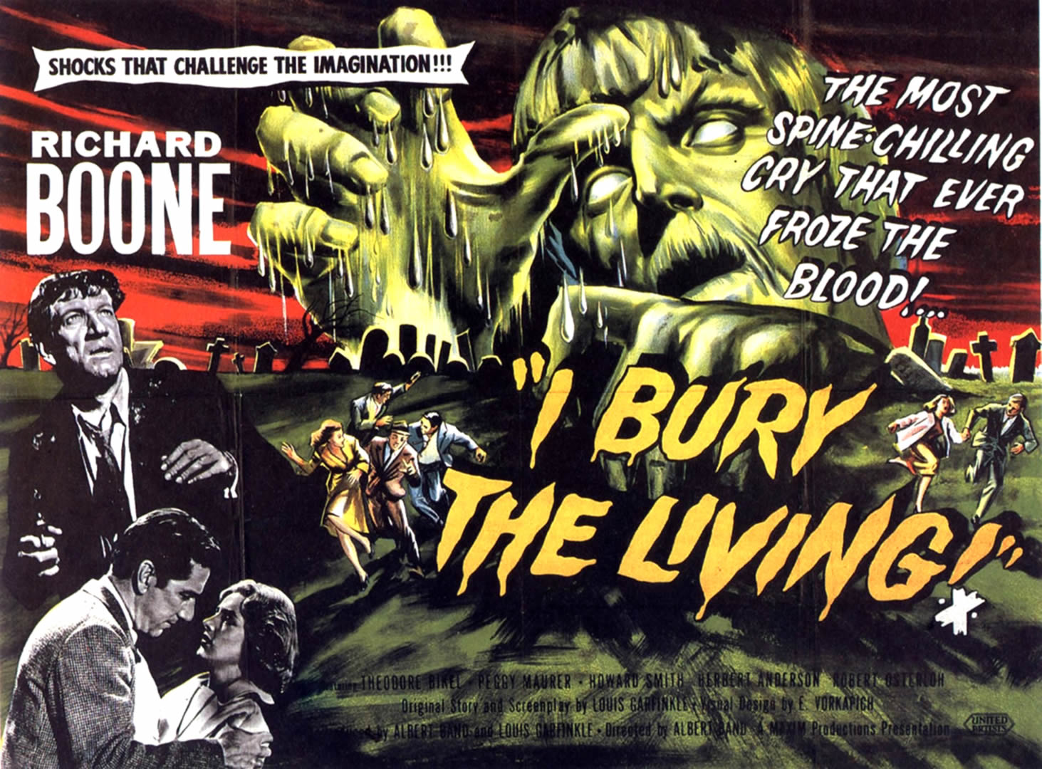 Old Retro Horror Film Posters - I Bury The Living