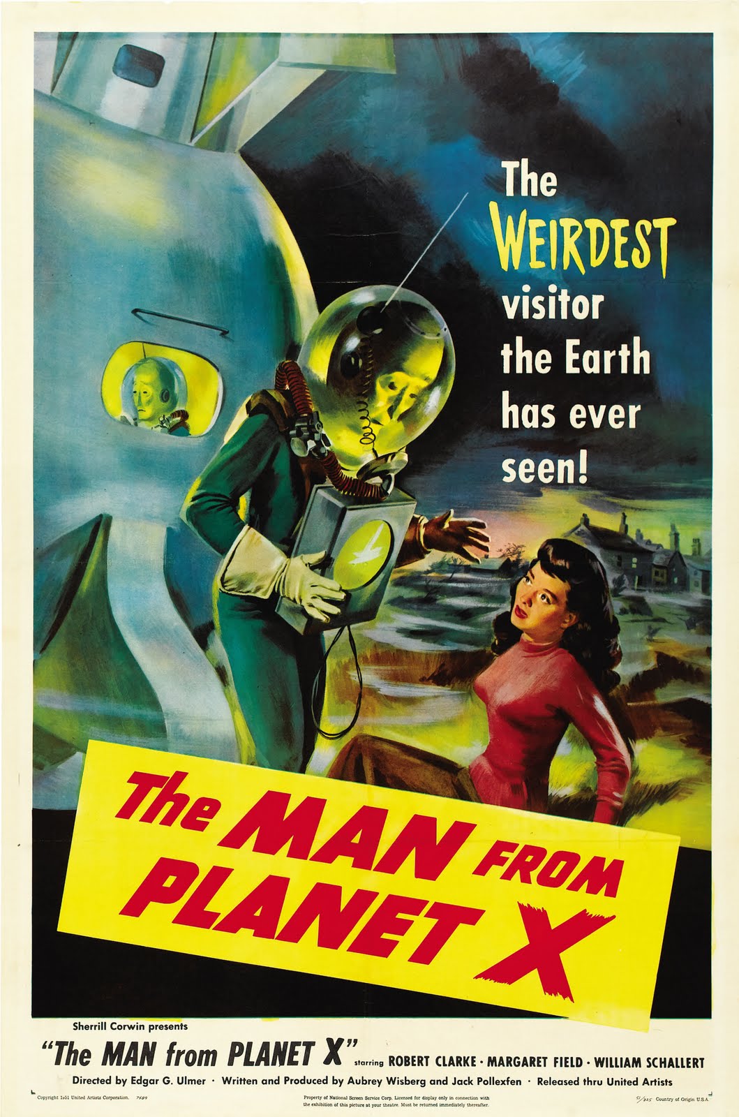 Old Retro Horror Film Posters - Man From Planet X
